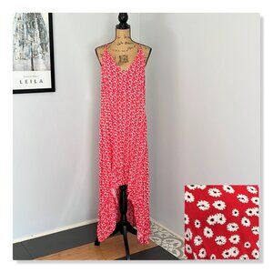 Rue + Floral High-Low Maxi Dress with Ruffle Hem Sz 3X